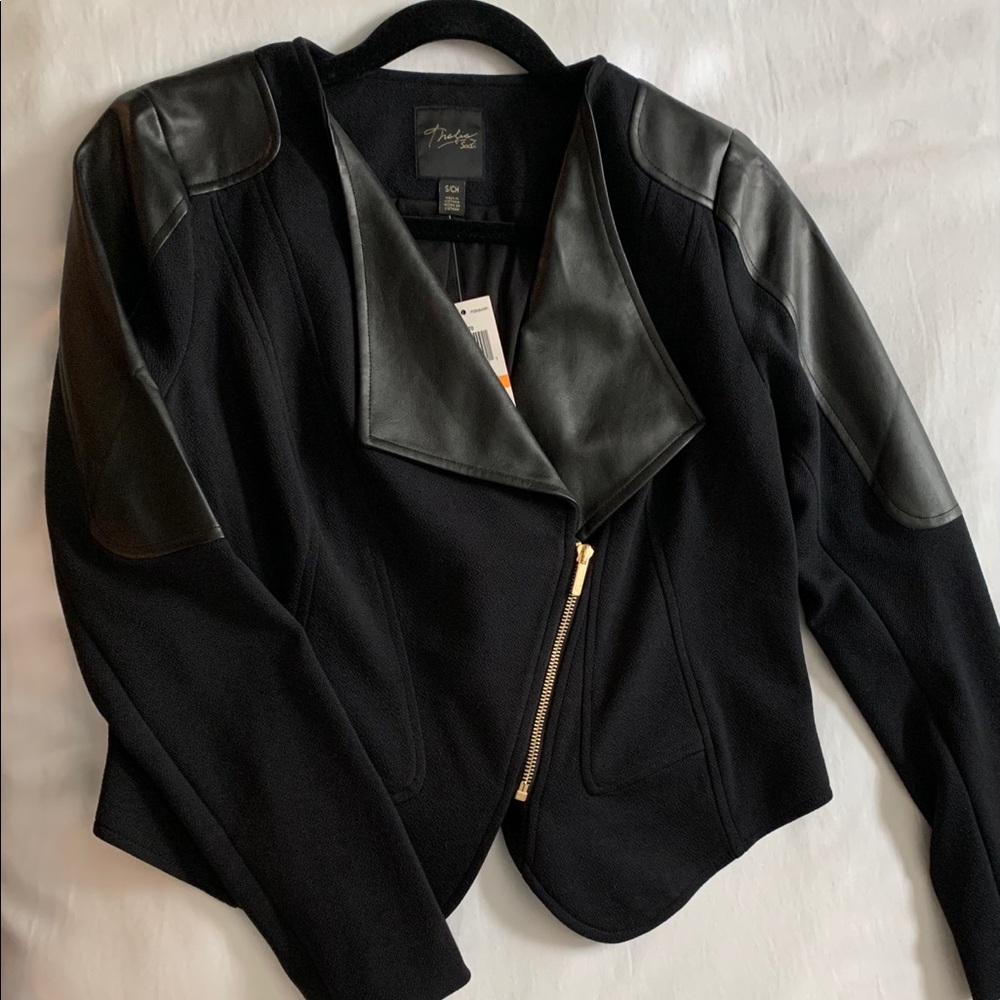 Black moto style jacket